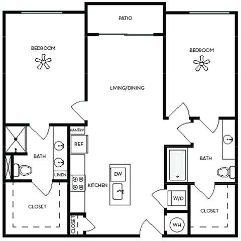Floor Plan - Two-Bedroom (B1)