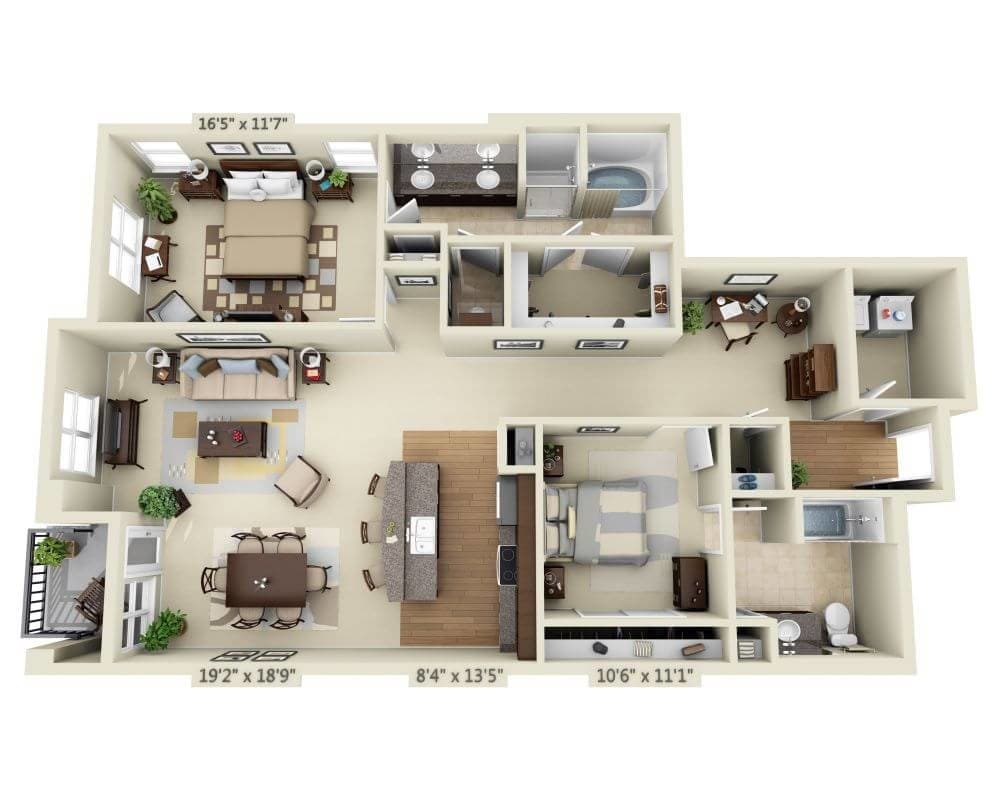 Floor Plan - Aqua - Bellagio