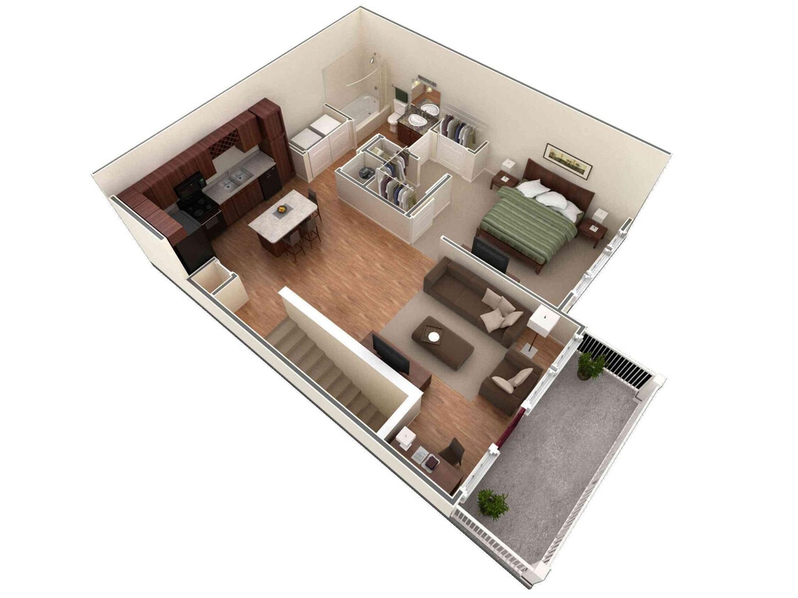 Floor Plan - 1 BR Designer Overlook