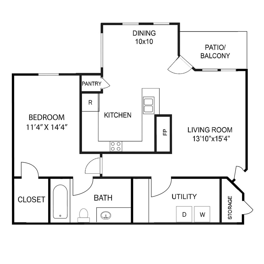 Floor Plan - 1E