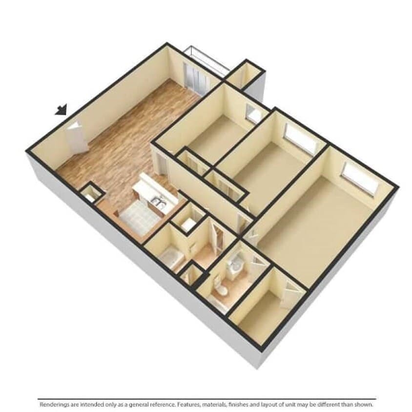 Floor Plan - Quartz Crystal (3BD | 2BA)