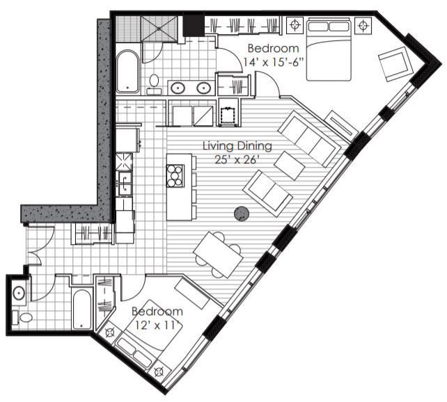 Floor Plan - 2x2 Penthouse A