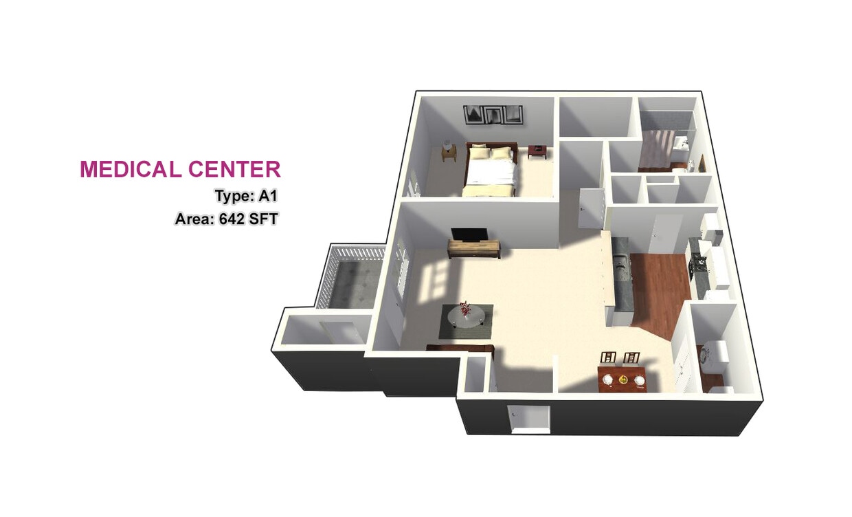 One Bed / One Bath - One Bed / One Bath