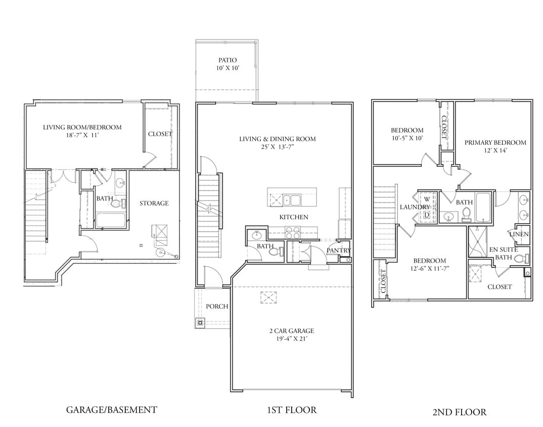 Floor Plan - Vail with Finished Basement