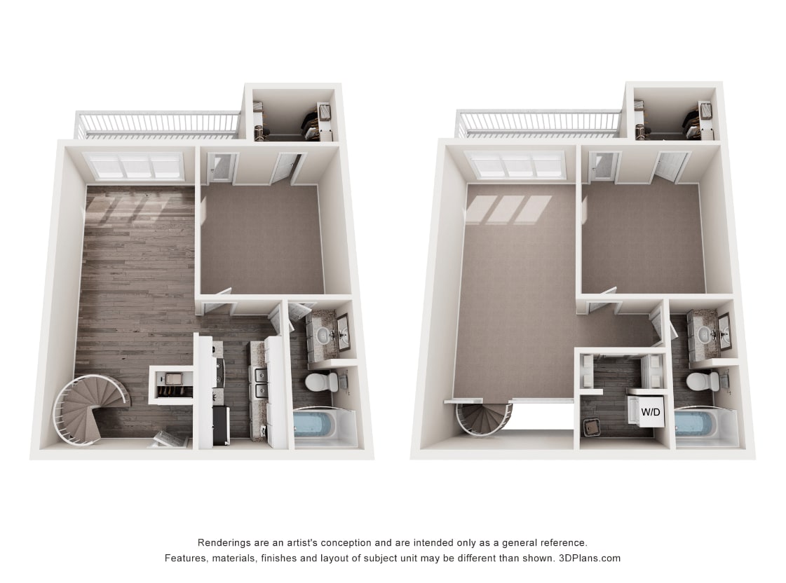 Floor Plan - 2 Bed 2.5 Bath Summit Renovated