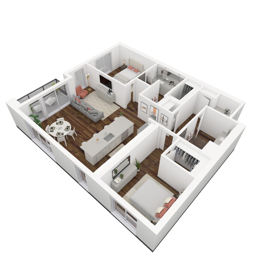 Langham 2 Bedroom/2 Bath Apartment at 6th and Main in Salt Lake City, UT | View 1 - Langham