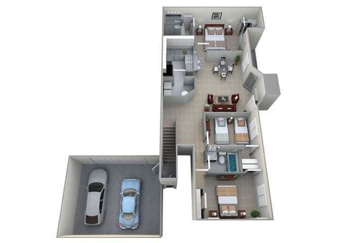 3 Bedroom, 2 Bath (1,398 sqft.) - Belmont - 3 Bedroom, 2 Bath (1,398 sqft.)