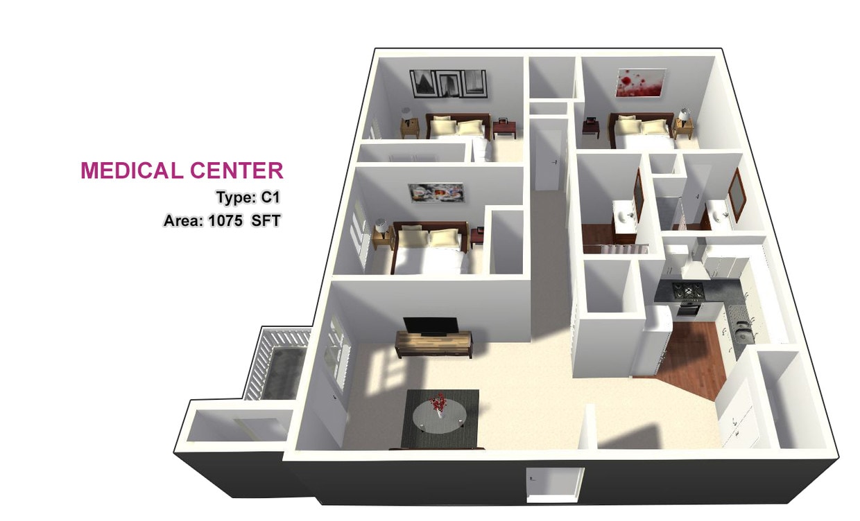 Three Bed / Two Bath - Three Bed / Two Bath