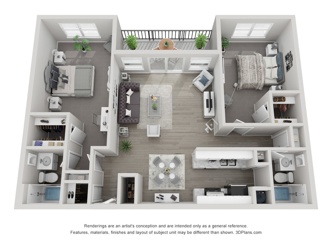 Floor Plan - 2 x 2 Standard - Call For Availability