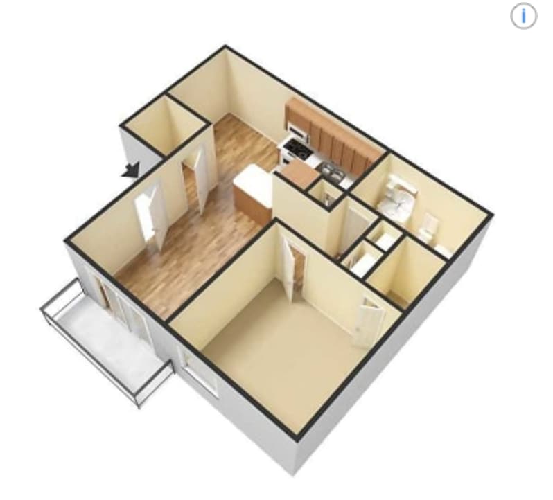 Floor Plan - The Cantabria 1x1