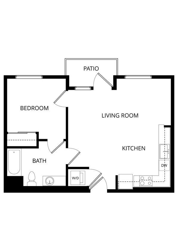 Floor Plan - Allegiance - 1X1