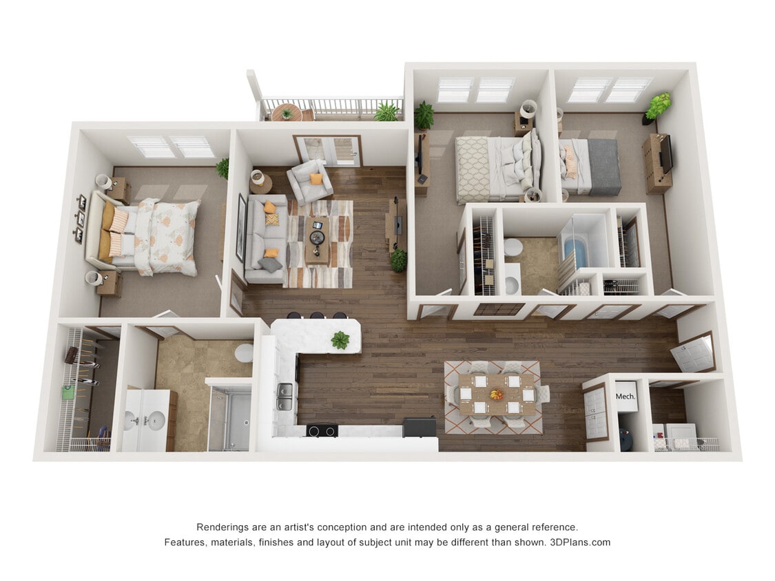 The Carnation - 3 Bedrooms, 2 Bathrooms