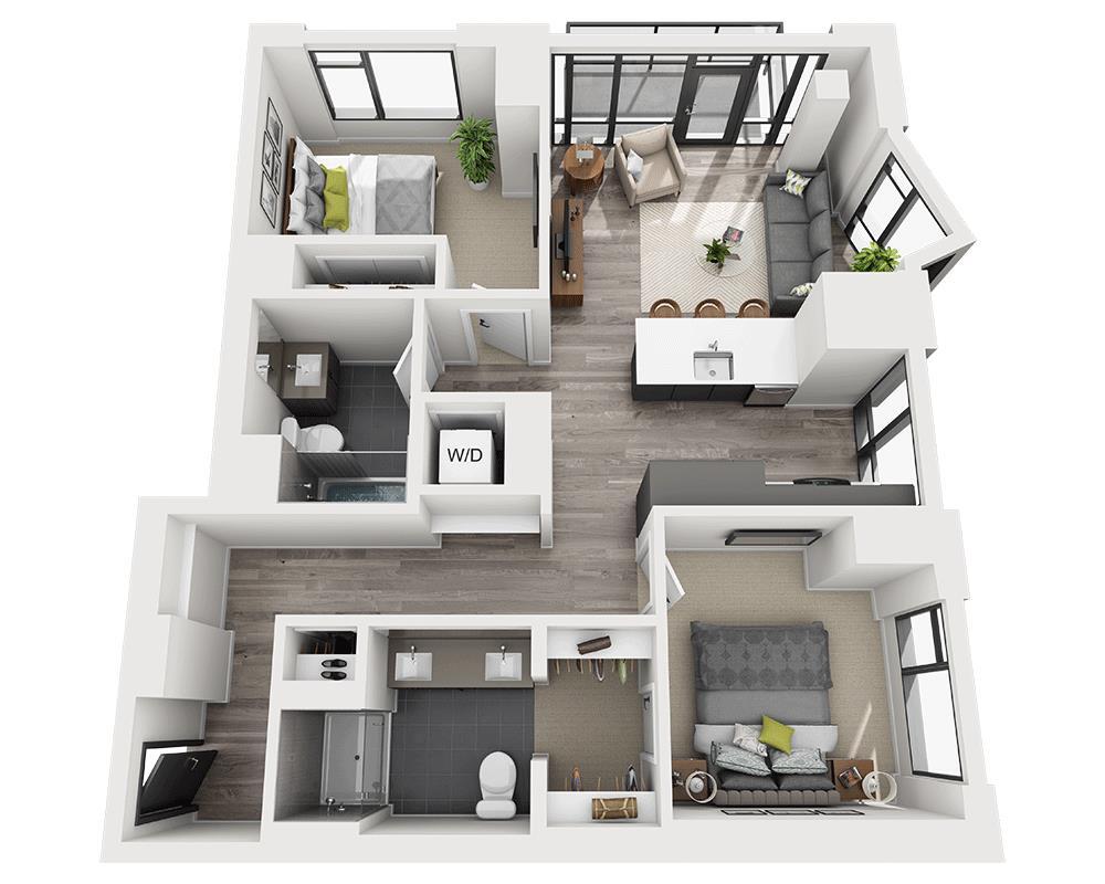 Floor Plan - Two Bedroom B2P