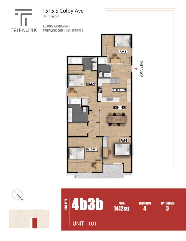 Floor Plan - Unit 101