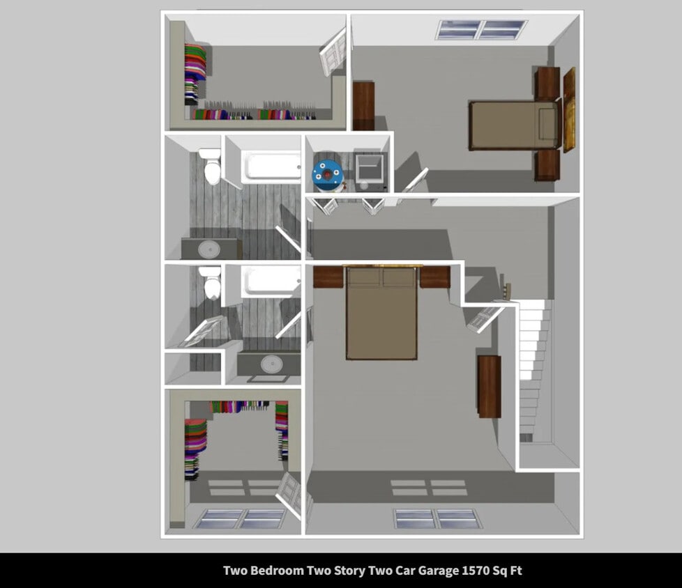 2 Bedroom First Floor - 2 Story 2 Bed with 2 Car Attached Garage