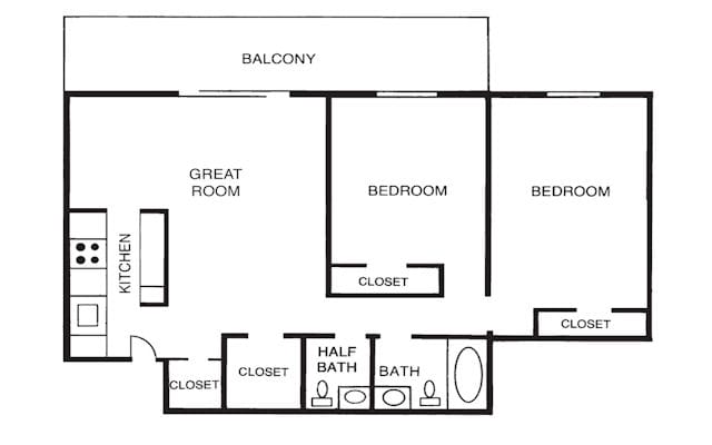 E - 2D - 2 Bedroom