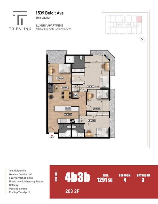 Floor Plan - Unit 203