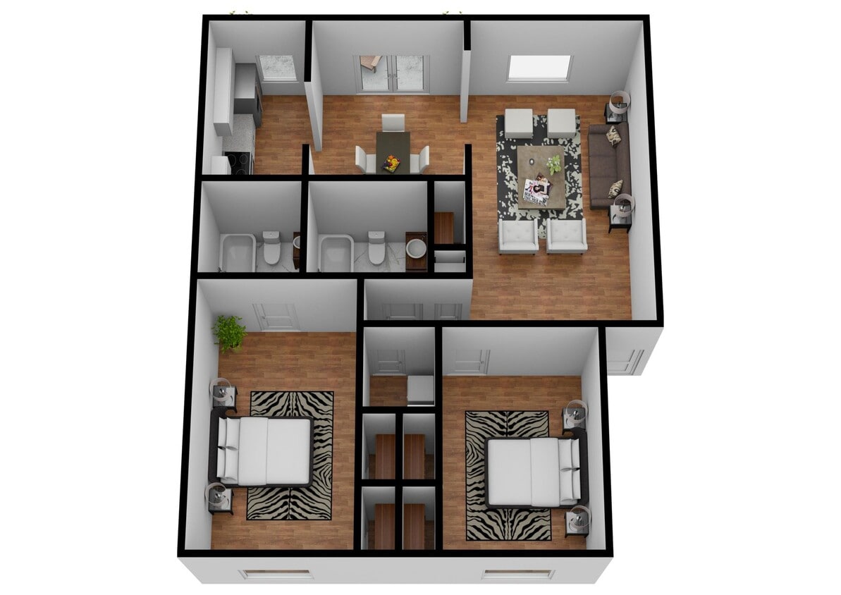 Floor Plan - RENOVATED MODERN 2 BED 2 BATH - Call our leasin...