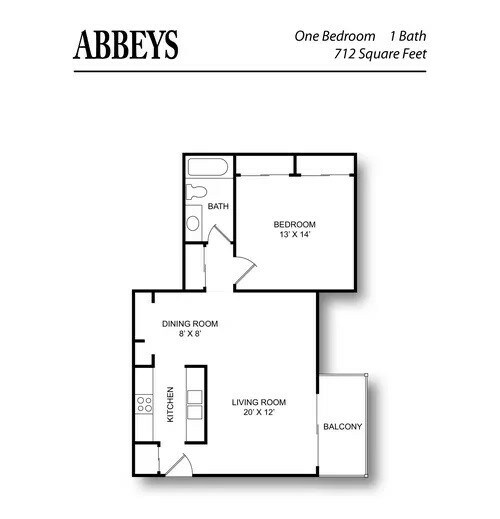 Chateau Floor Plan - Abbeys 712 sq. ft..jpg - 1 Bd/1 Ba Sm ABY