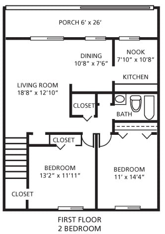Floor Plan - 2 Bedroom