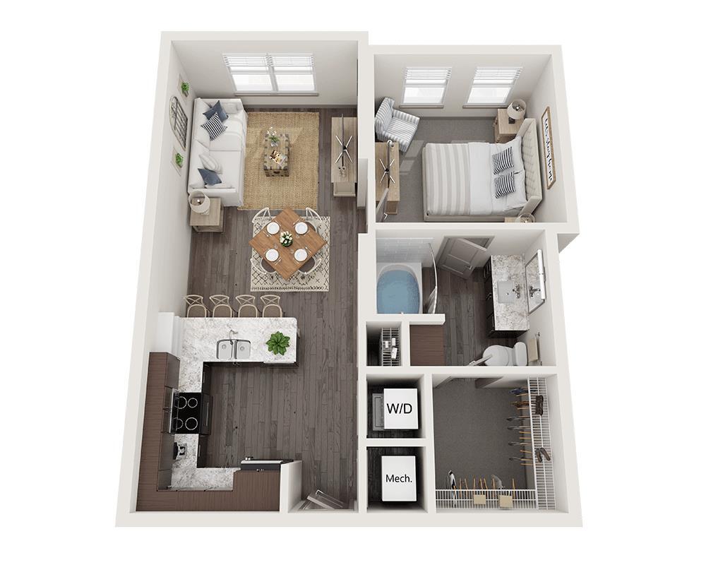 Floor Plan - One Bedroom A1I