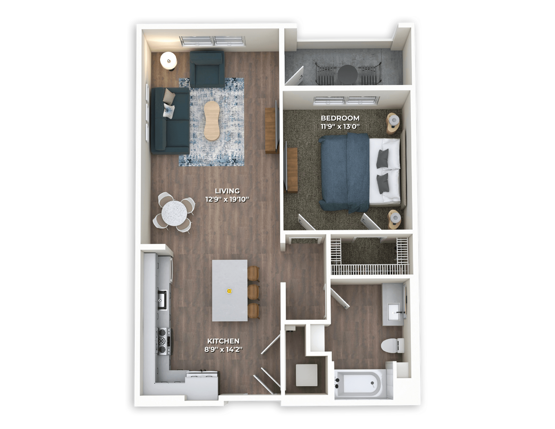 Floor Plan - A2 One Bedroom
