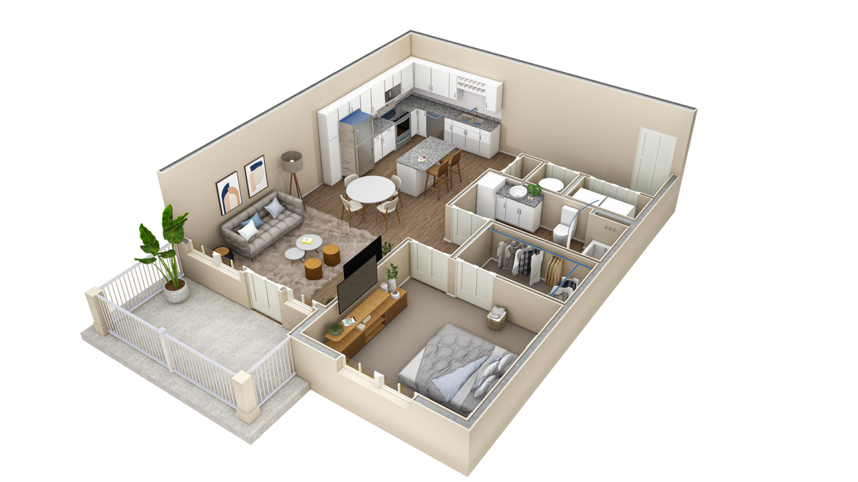 Floor Plan - 1 BR Vue Overlook