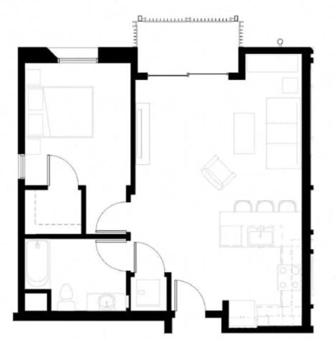 Floor Plan - 1X1 B2