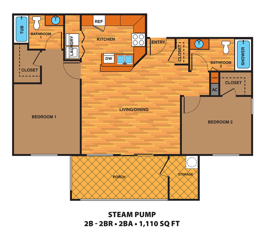 Floor Plan - 2B - Two Bedroom