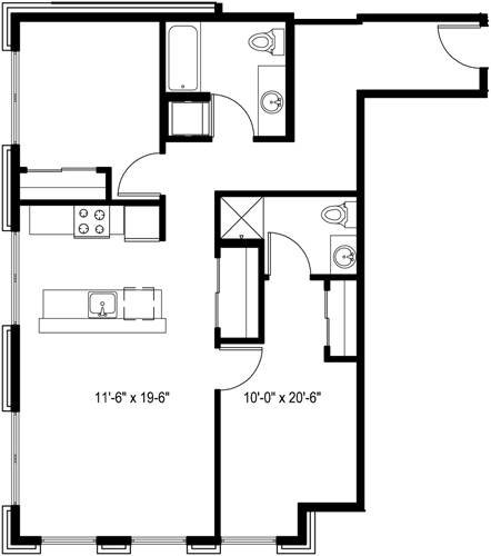 Floor Plan - 2 Bedroom I