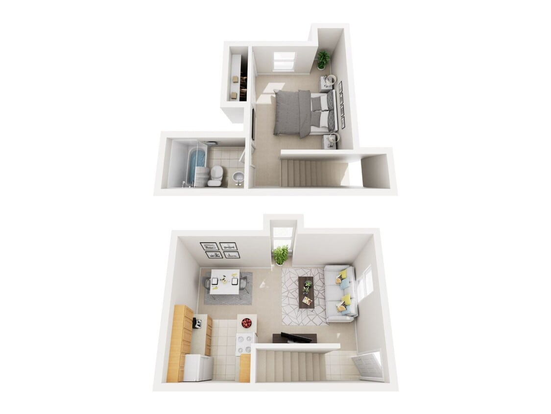 Floor Plan - Classic One Bedroom with Skylight