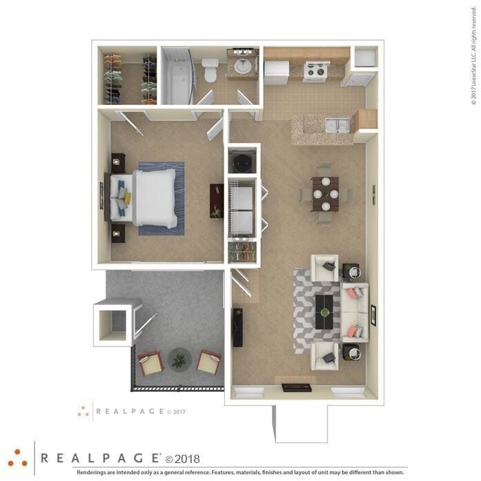 Floor Plan - One Bedroom