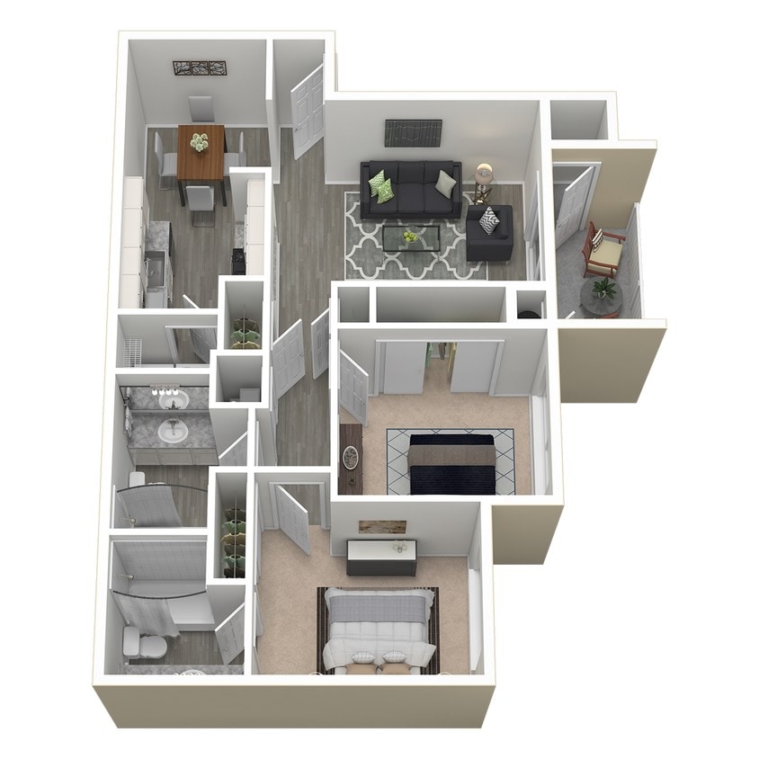 Floor Plan - 2 Bed 2 Bath