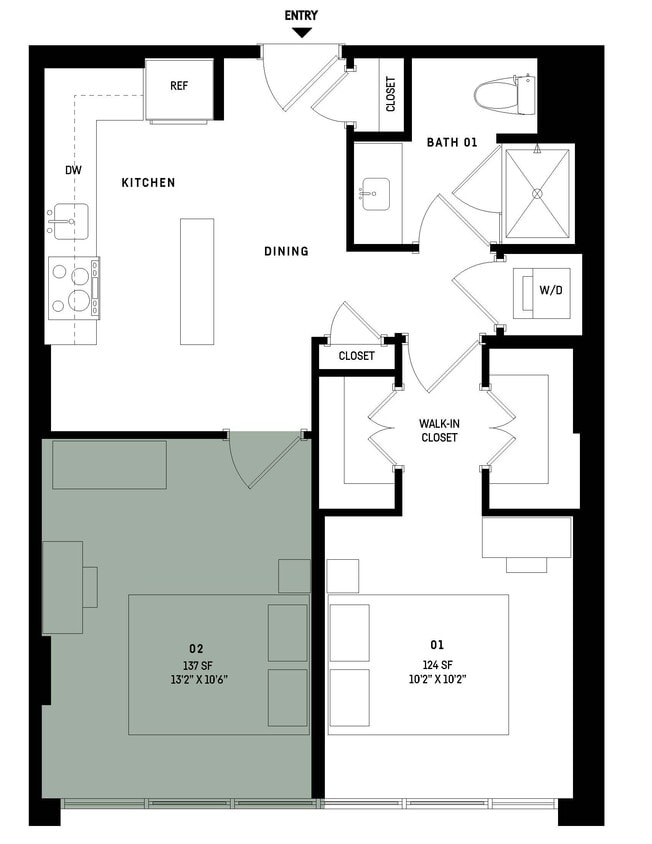 Floor Plan - Co-Living B5R-Room 2
