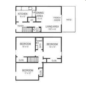 3BR/1.5BA - 3 Bedroom