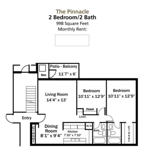 Floor Plan - 2B2B-HYB