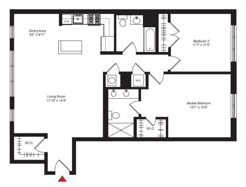 1100 Jefferson Street/1101 Madison Street - bc13 2 Bed/2 Bath