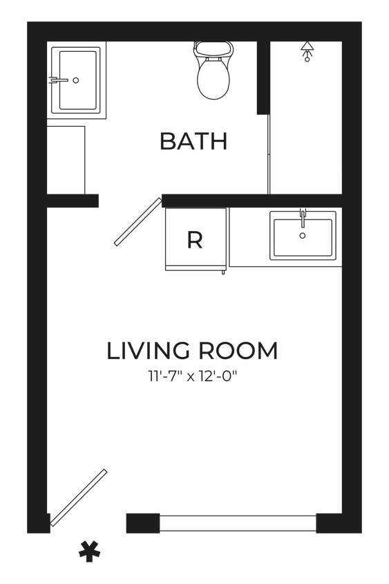 Floor Plan - 1 Bedroom