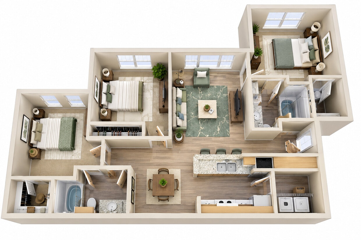 Floor Plan - 2 Bedroom Handicap Upgrade