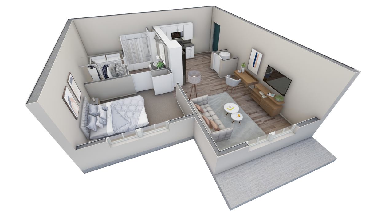 Floor Plan - 1 BR Horizon Overlook