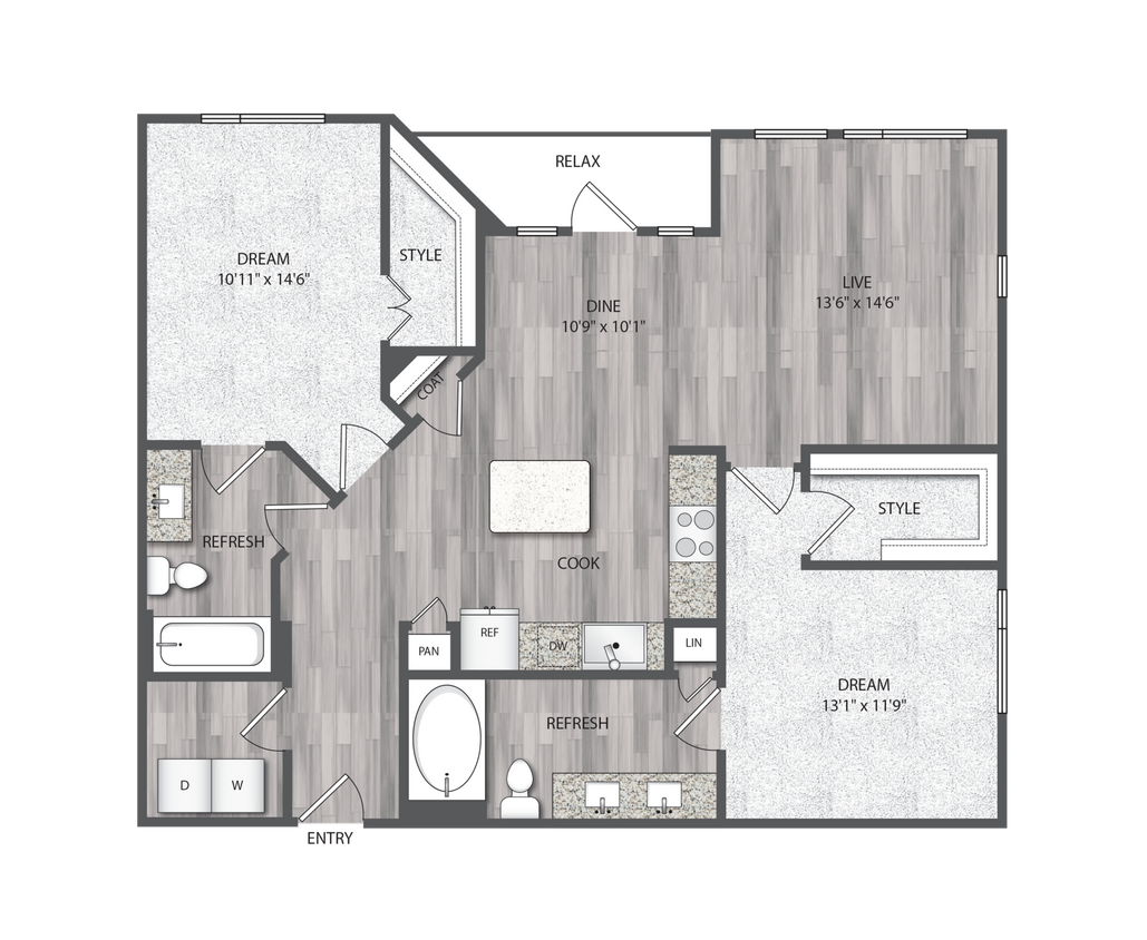 B5 floor plan Encore Montrose - B5