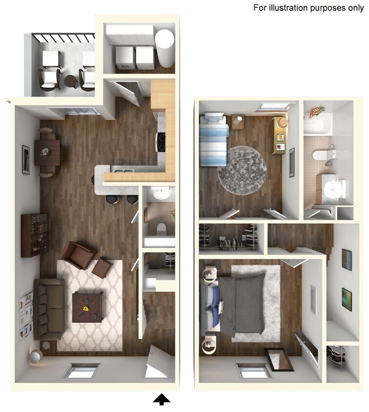 Floor Plan - 2BR - 1.5BTH TH