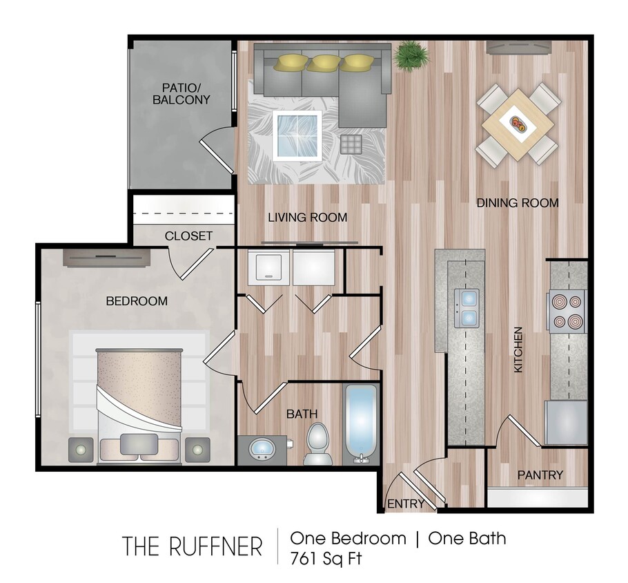 761 Square Feet - The Ruffner