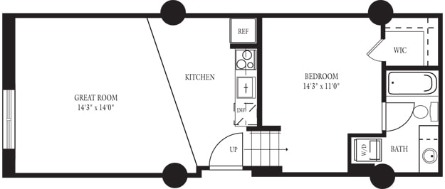 CO-C_1Bed_1Bath_600 Sq Ft - CO-C One Bedroom, One Bathroom