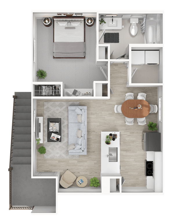 Floor Plan - 1X1CARR