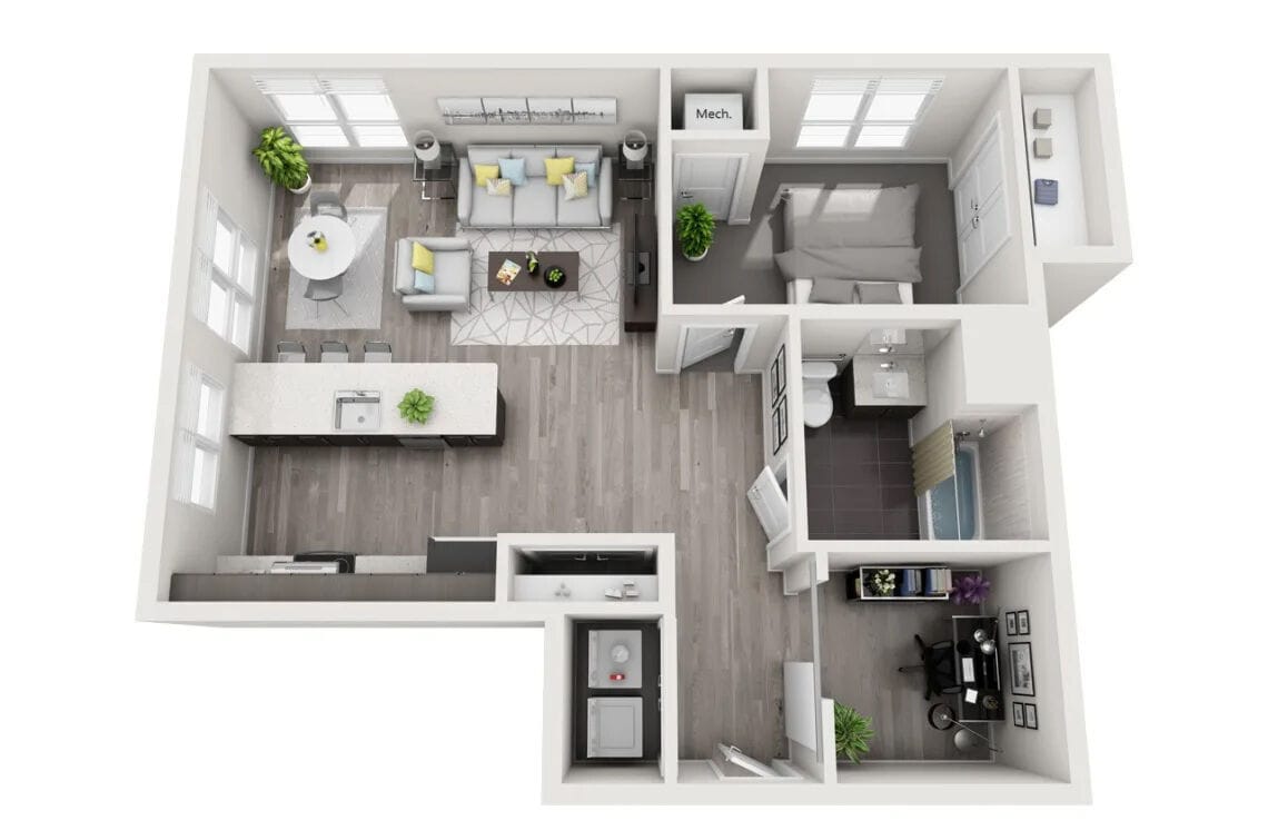 Floor Plan - 1 Bedroom L