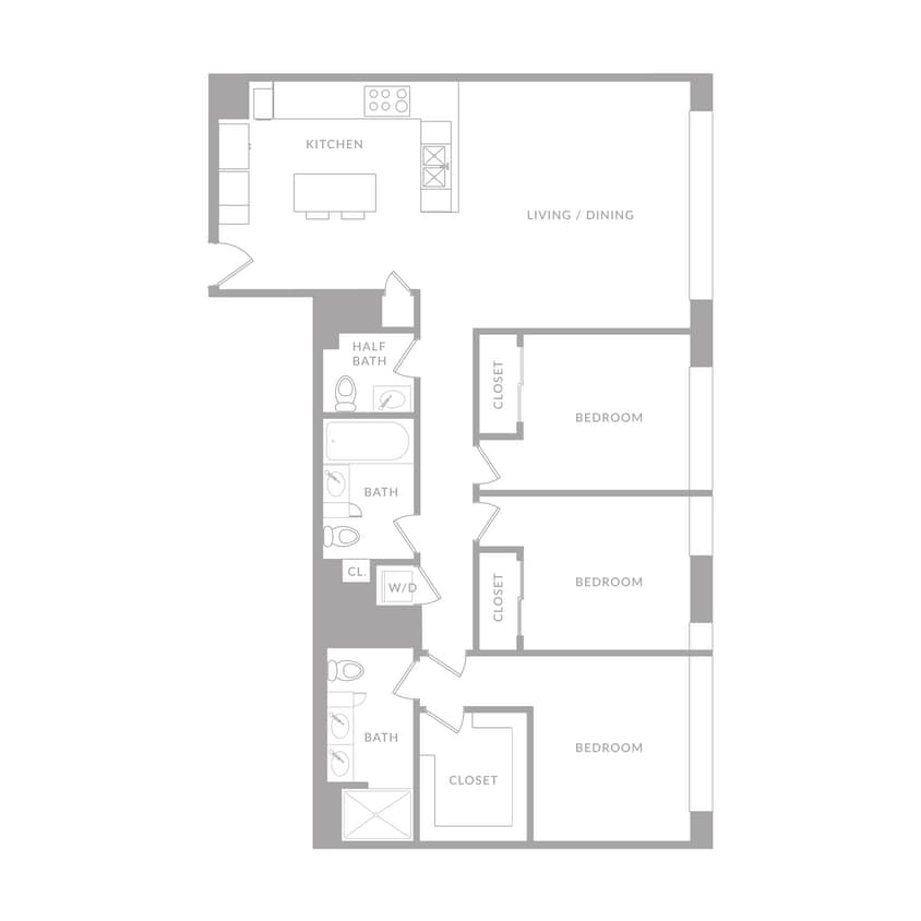 Floor Plan - Three Bedroom