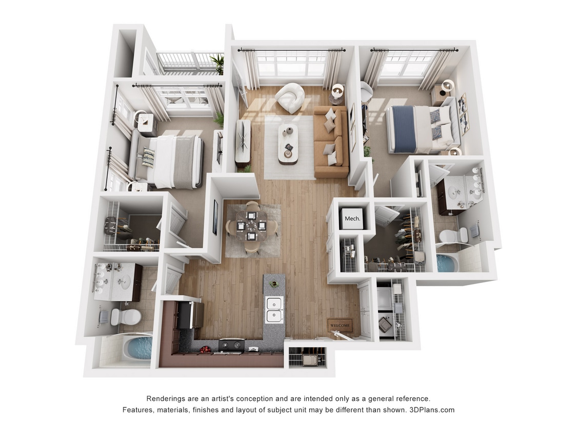 B3 Orleans_2Bed_2Bath_1202 Sq Ft - B3 ORLEANS - 2 Bedroom, 2 Bathroom