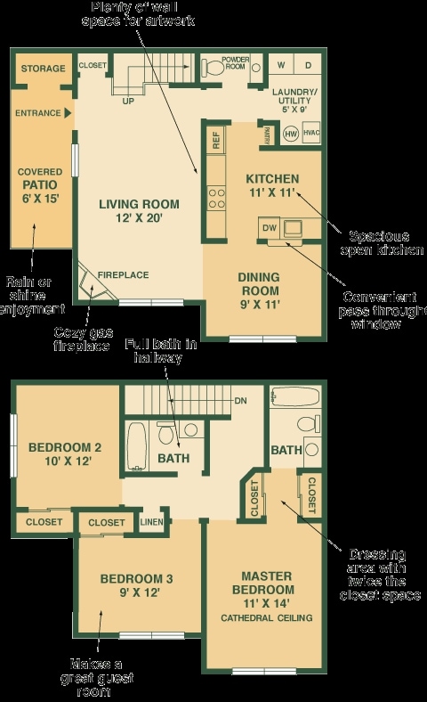 3BR/2.5BA - Evergreen