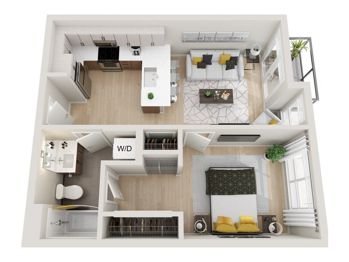 Floor Plan - 1x1 M - MFTE